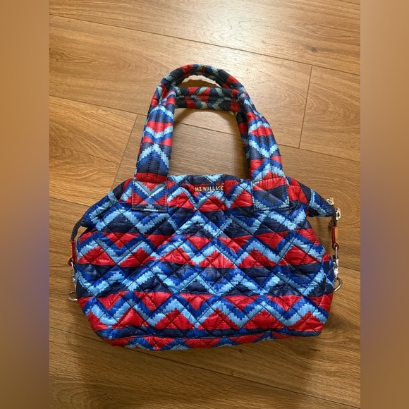 MZ Wallace Medium SUTTON Quilted Nylon Zig Zag Oxford Crossbody Handbag - Picture 3 of 12